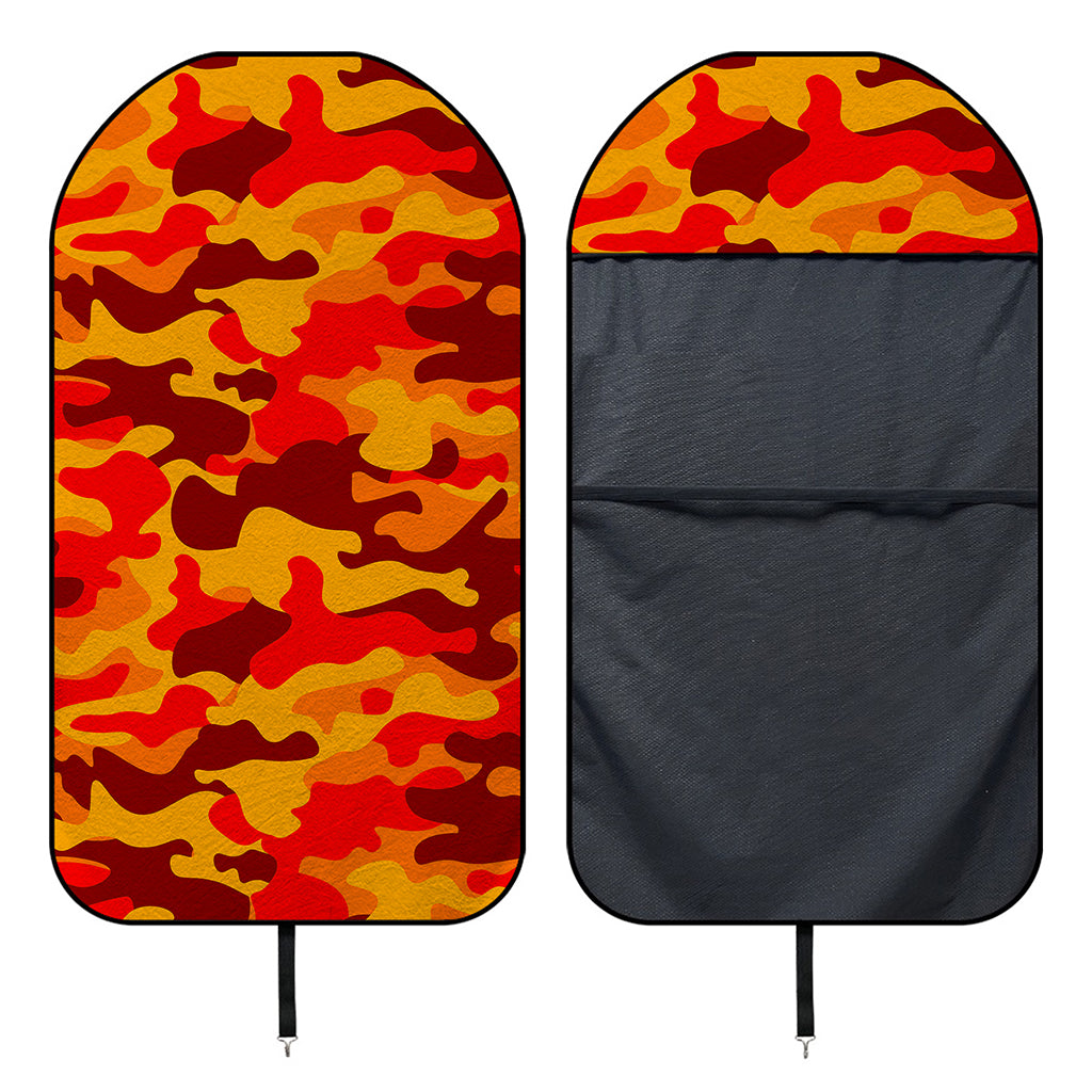Orange Camouflage Print Waterproof Car Seat Cover