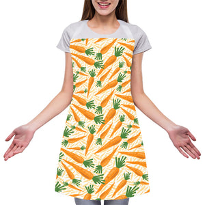 Orange Carrot Pattern Print Adjustable Apron