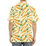 Orange Carrot Pattern Print Aloha Shirt