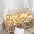 Orange Carrot Pattern Print Baby Crib Sheet