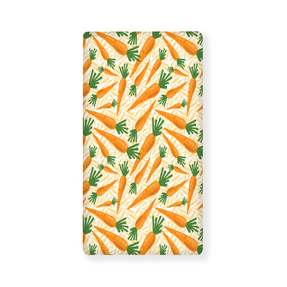 Orange Carrot Pattern Print Baby Crib Sheet