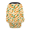 Orange Carrot Pattern Print Baby Seat Cover