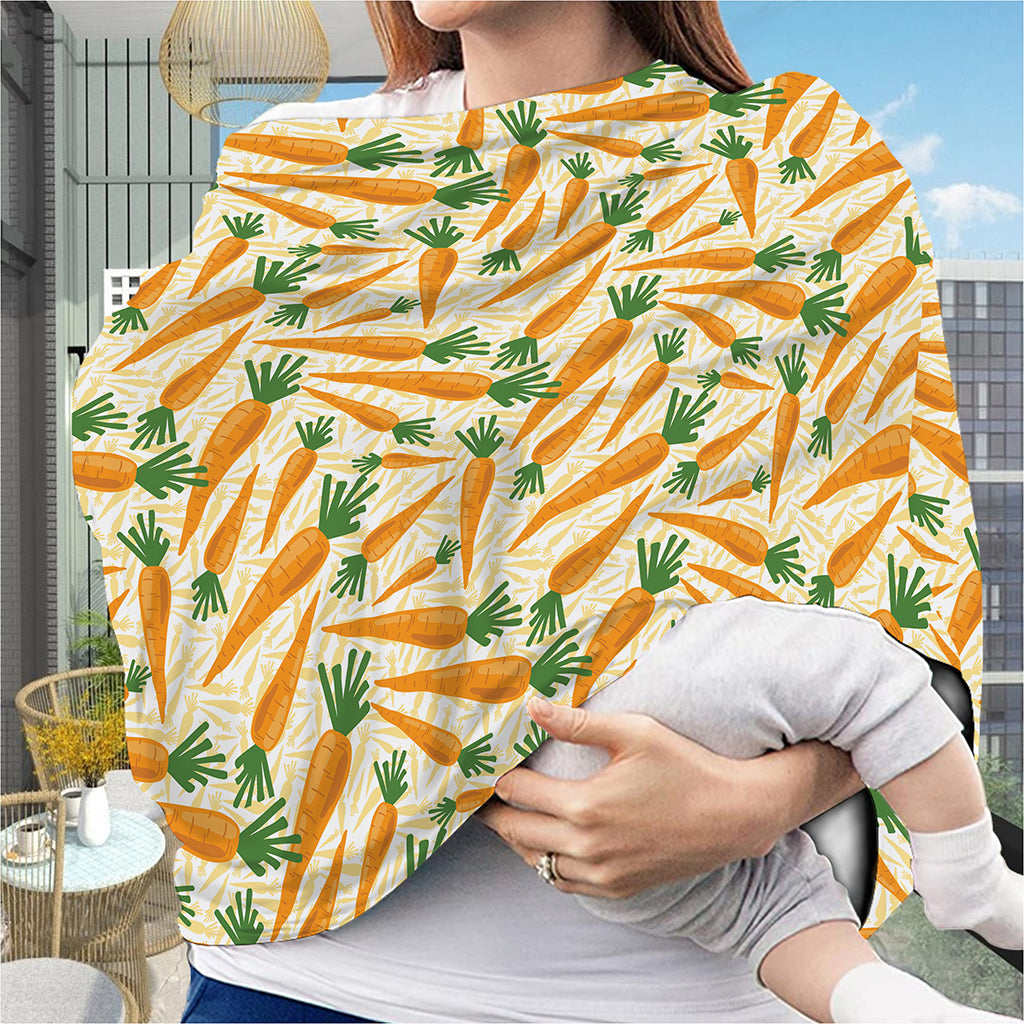 Orange Carrot Pattern Print Baby Seat Cover