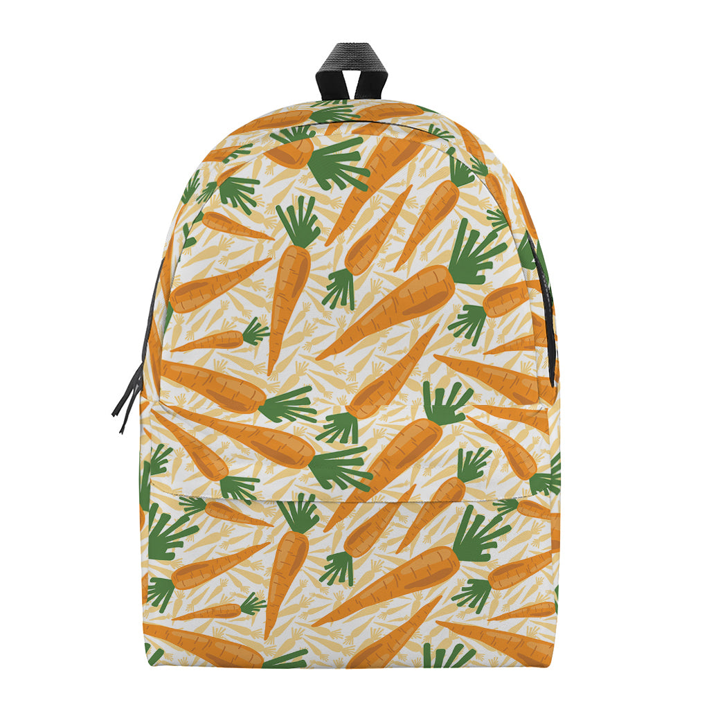 Orange Carrot Pattern Print Backpack