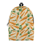 Orange Carrot Pattern Print Backpack