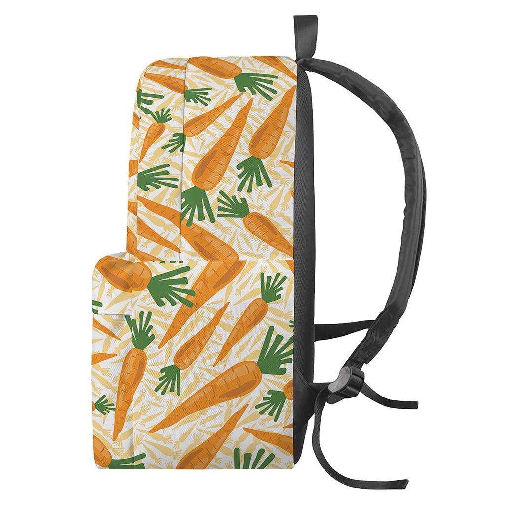 Orange Carrot Pattern Print Backpack