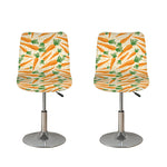Orange Carrot Pattern Print Bar Stool Covers