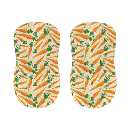 Orange Carrot Pattern Print Bar Stool Covers