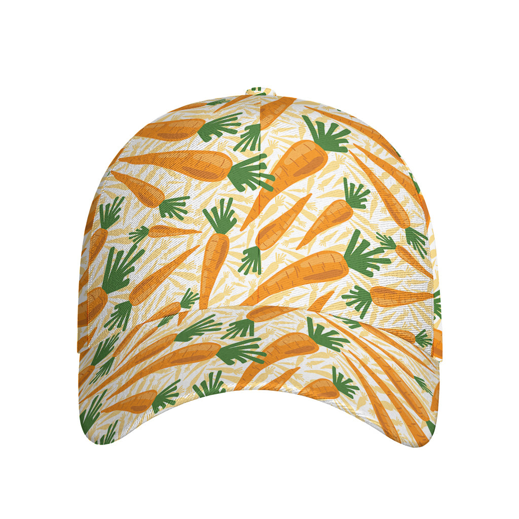 Orange Carrot Pattern Print Baseball Cap