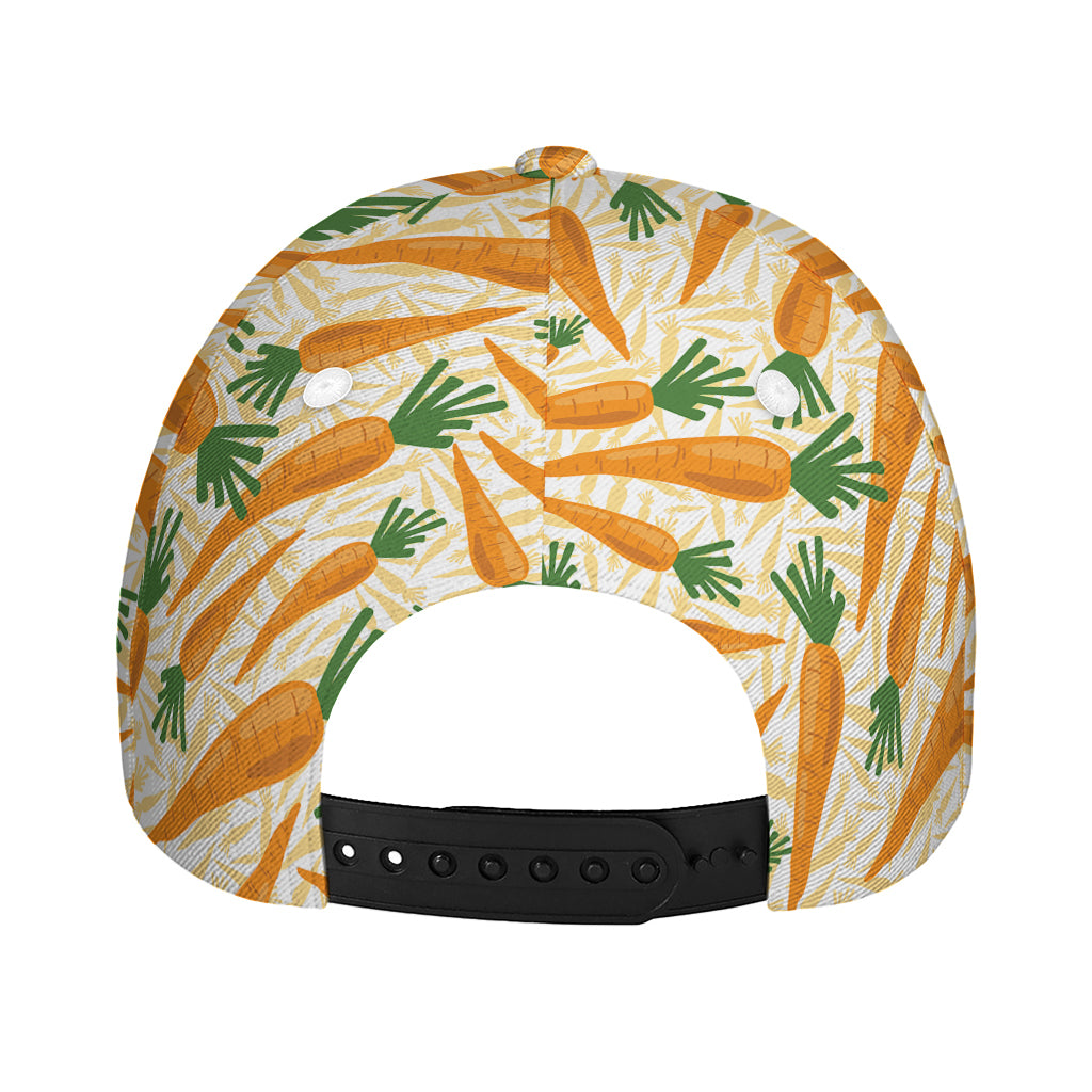 Orange Carrot Pattern Print Baseball Cap