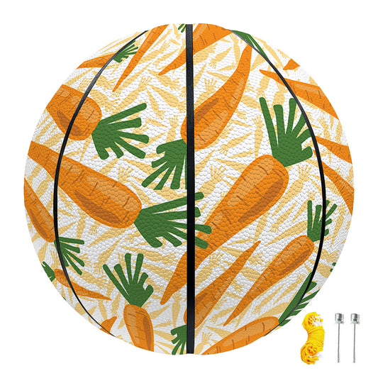 Orange Carrot Pattern Print Basketball