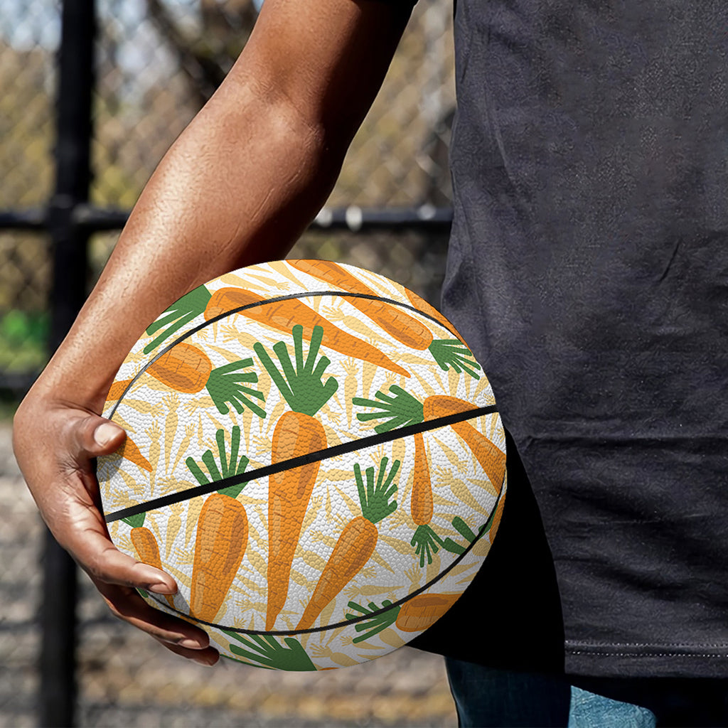 Orange Carrot Pattern Print Basketball