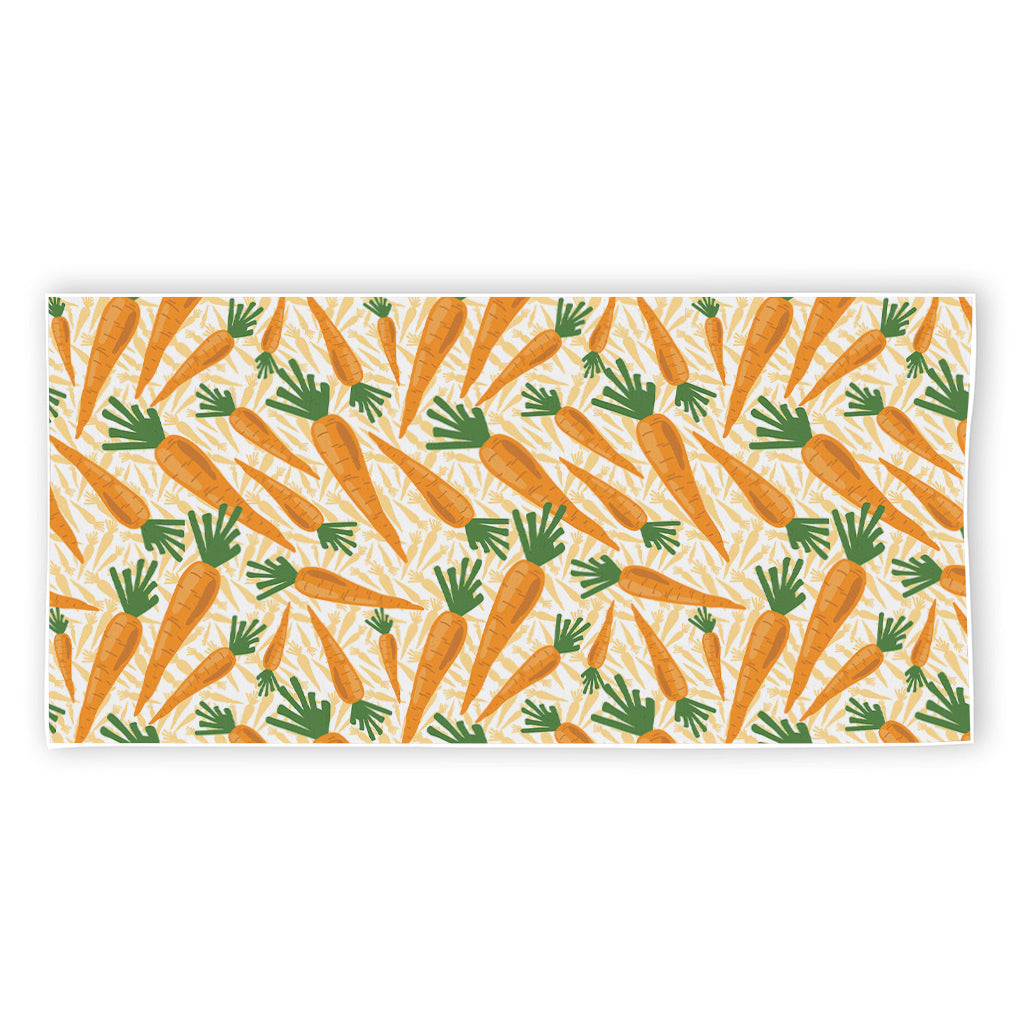 Orange Carrot Pattern Print Beach Towel