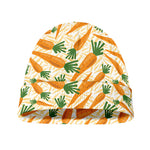 Orange Carrot Pattern Print Beanie