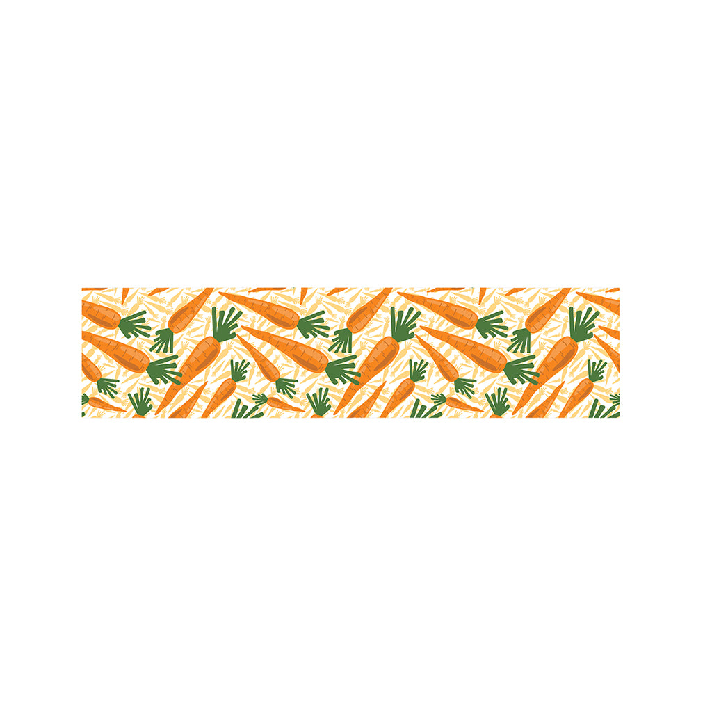 Orange Carrot Pattern Print Bed Runner