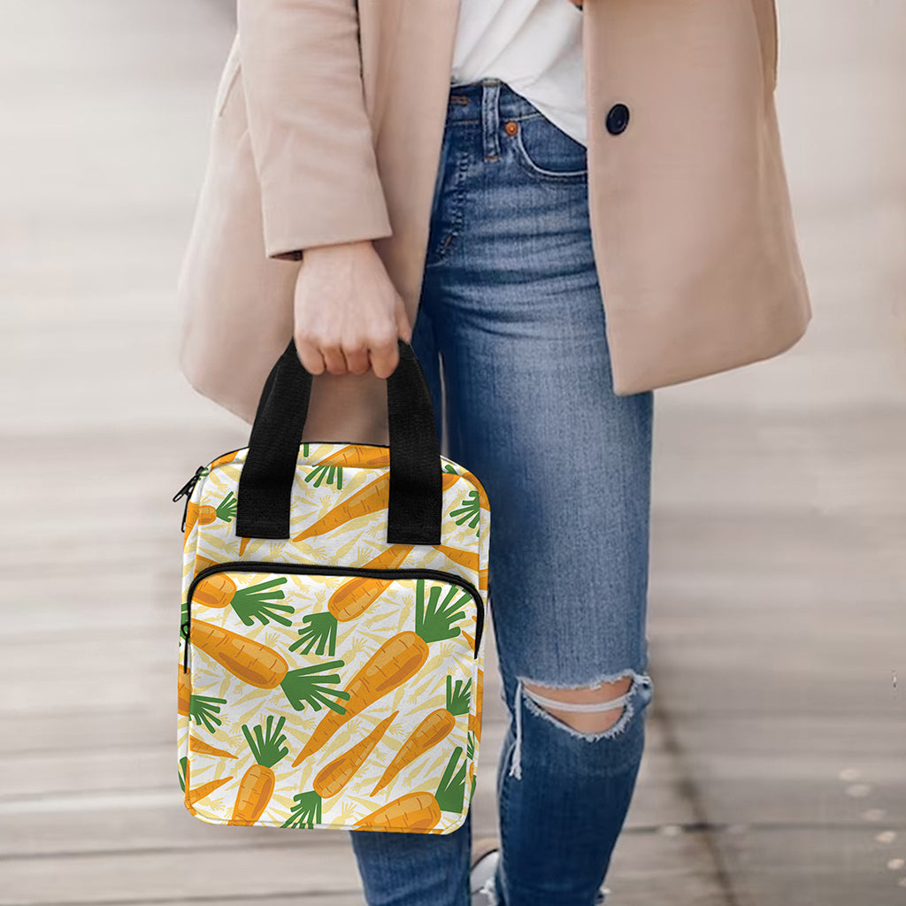 Orange Carrot Pattern Print Bible Tote Bag