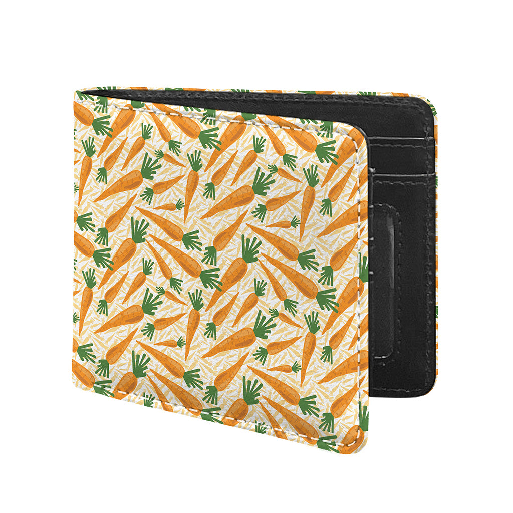 Orange Carrot Pattern Print Bifold Wallet