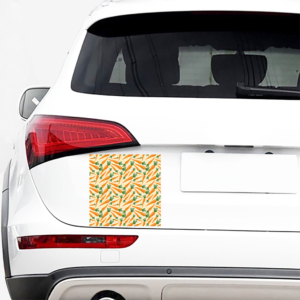 Orange Carrot Pattern Print Car Sticker