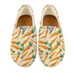 Orange Carrot Pattern Print Casual Shoes