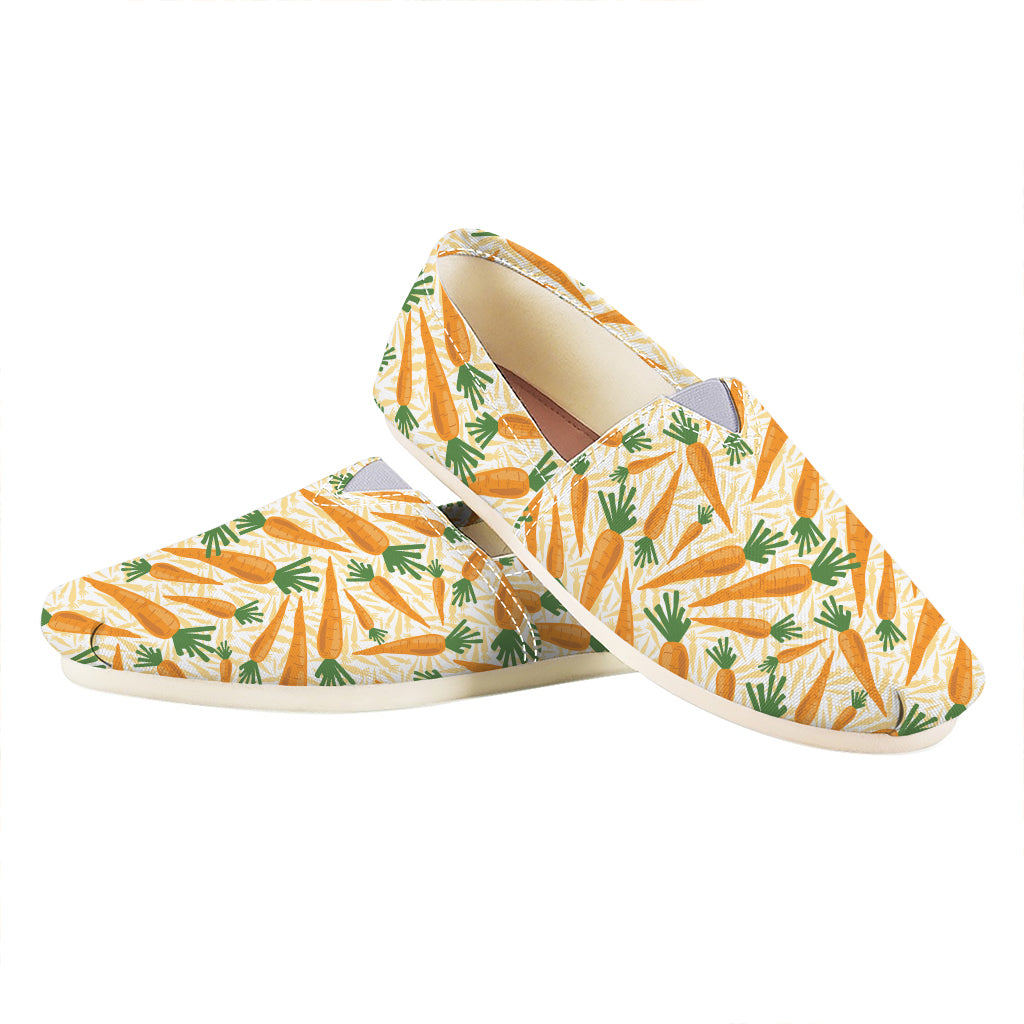 Orange Carrot Pattern Print Casual Shoes