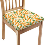 Orange Carrot Pattern Print Chair Cushion Cover