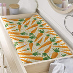 Orange Carrot Pattern Print Changing Pad Cover