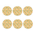 Orange Carrot Pattern Print Coaster Set