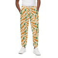 Orange Carrot Pattern Print Cotton Sweatpants