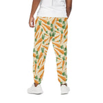 Orange Carrot Pattern Print Cotton Pants