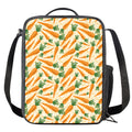 Orange Carrot Pattern Print Crossbody Lunch Bag
