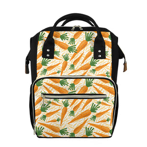 Orange Carrot Pattern Print Diaper Bag