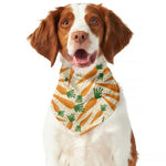 Orange Carrot Pattern Print Dog Bandana