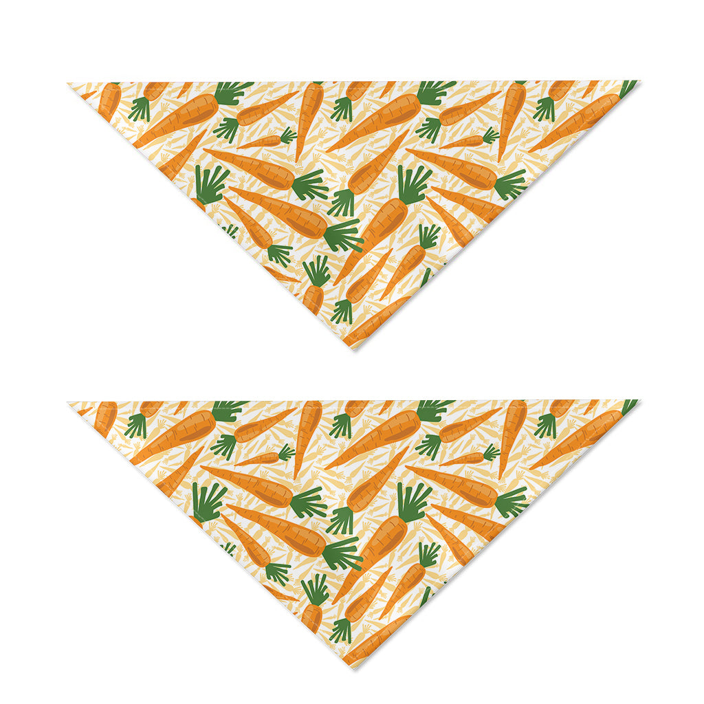 Orange Carrot Pattern Print Dog Bandana