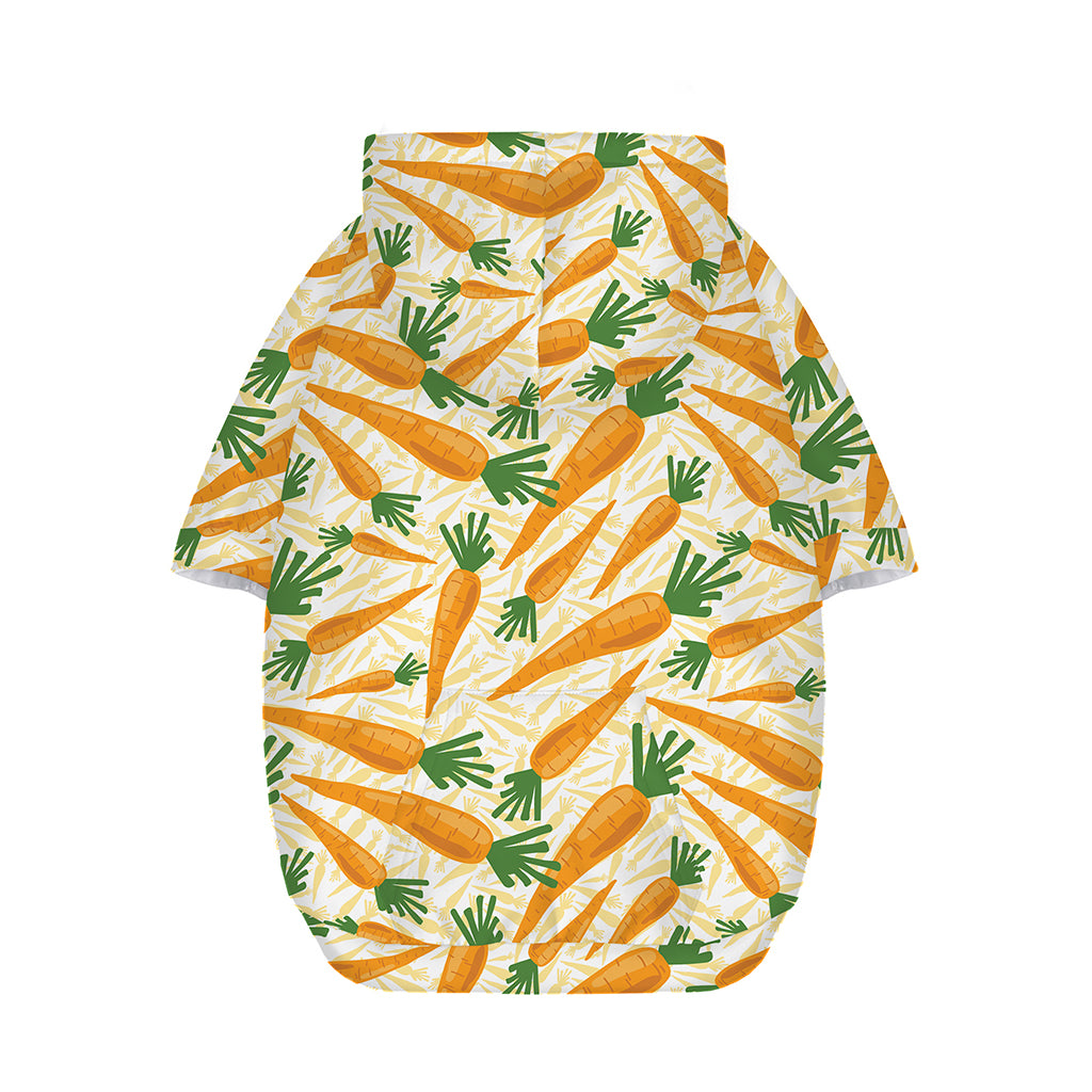 Orange Carrot Pattern Print Dog Zip Up Hoodie