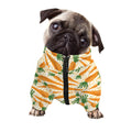 Orange Carrot Pattern Print Dog Zip Up Jacket