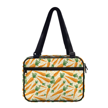Orange Carrot Pattern Print Double Strap Bible Bag