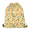 Orange Carrot Pattern Print Drawstring Bag