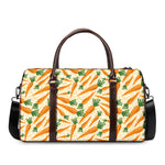Orange Carrot Pattern Print Duffle Bag