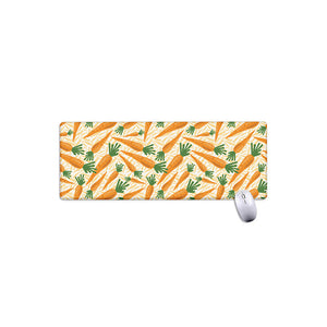 Orange Carrot Pattern Print Extended Mouse Pad