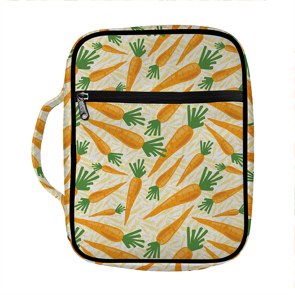 Orange Carrot Pattern Print Front Pocket Bible Bag