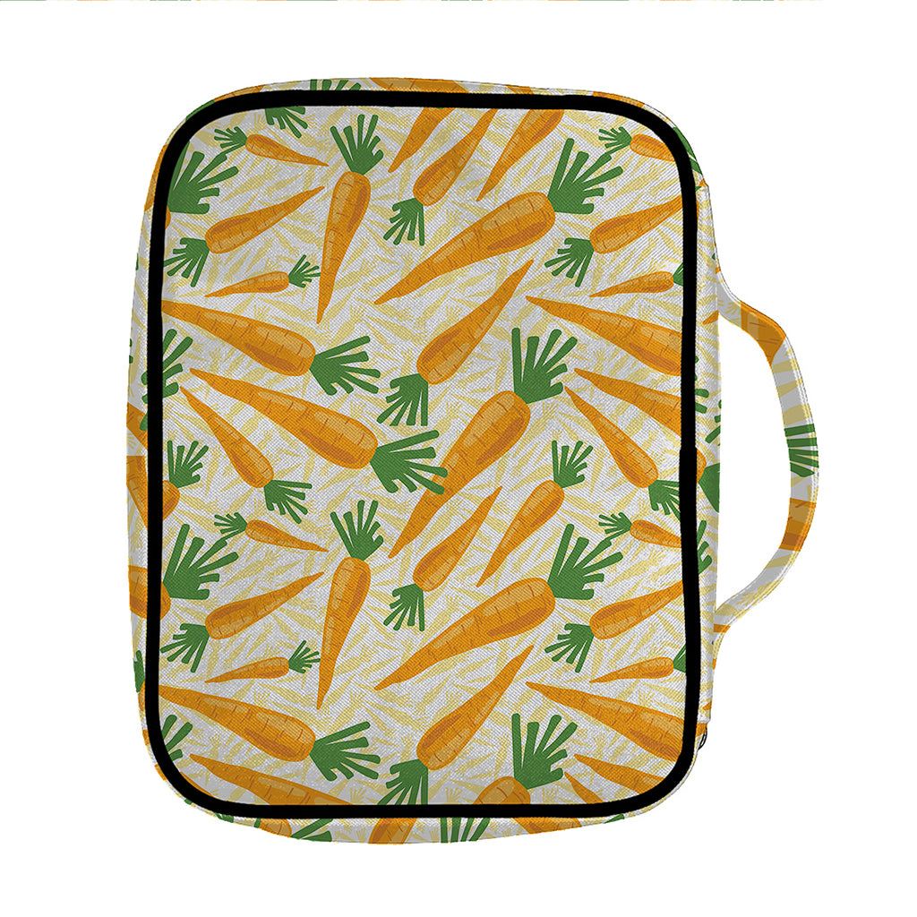 Orange Carrot Pattern Print Front Pocket Bible Bag