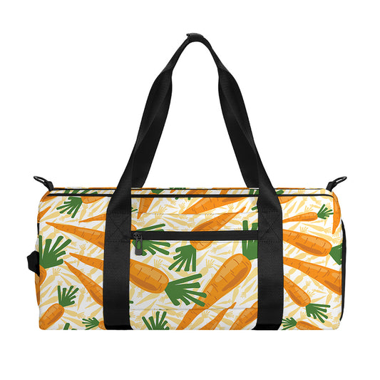 Orange Carrot Pattern Print Gym Bag