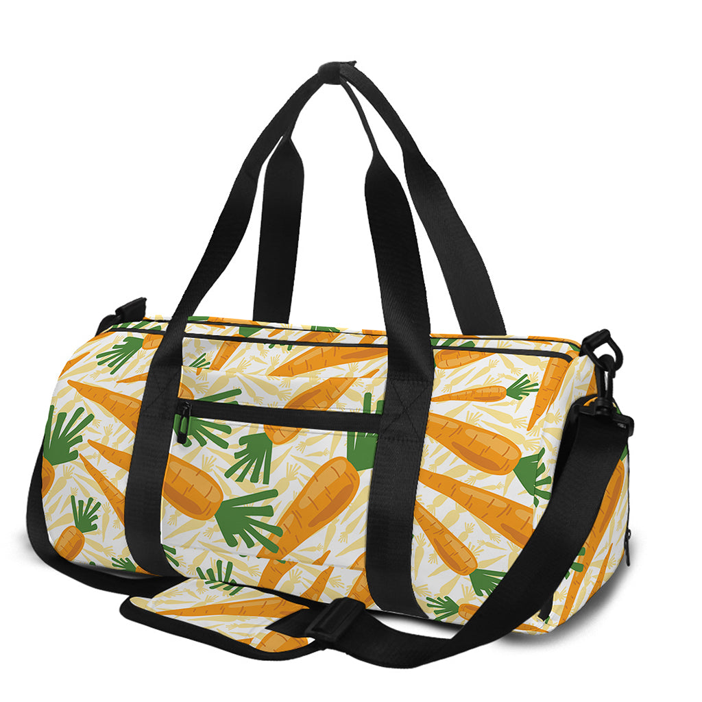 Orange Carrot Pattern Print Gym Bag