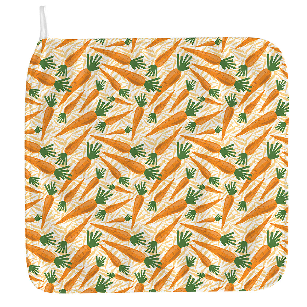 Orange Carrot Pattern Print Hand Towel