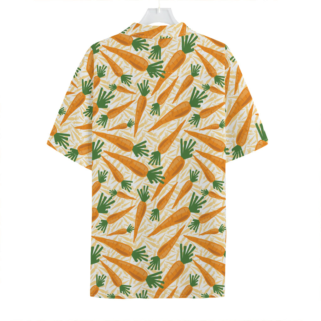Orange Carrot Pattern Print Hawaiian Shirt