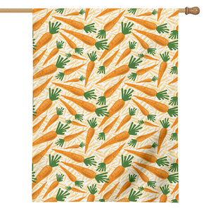 Orange Carrot Pattern Print House Flag