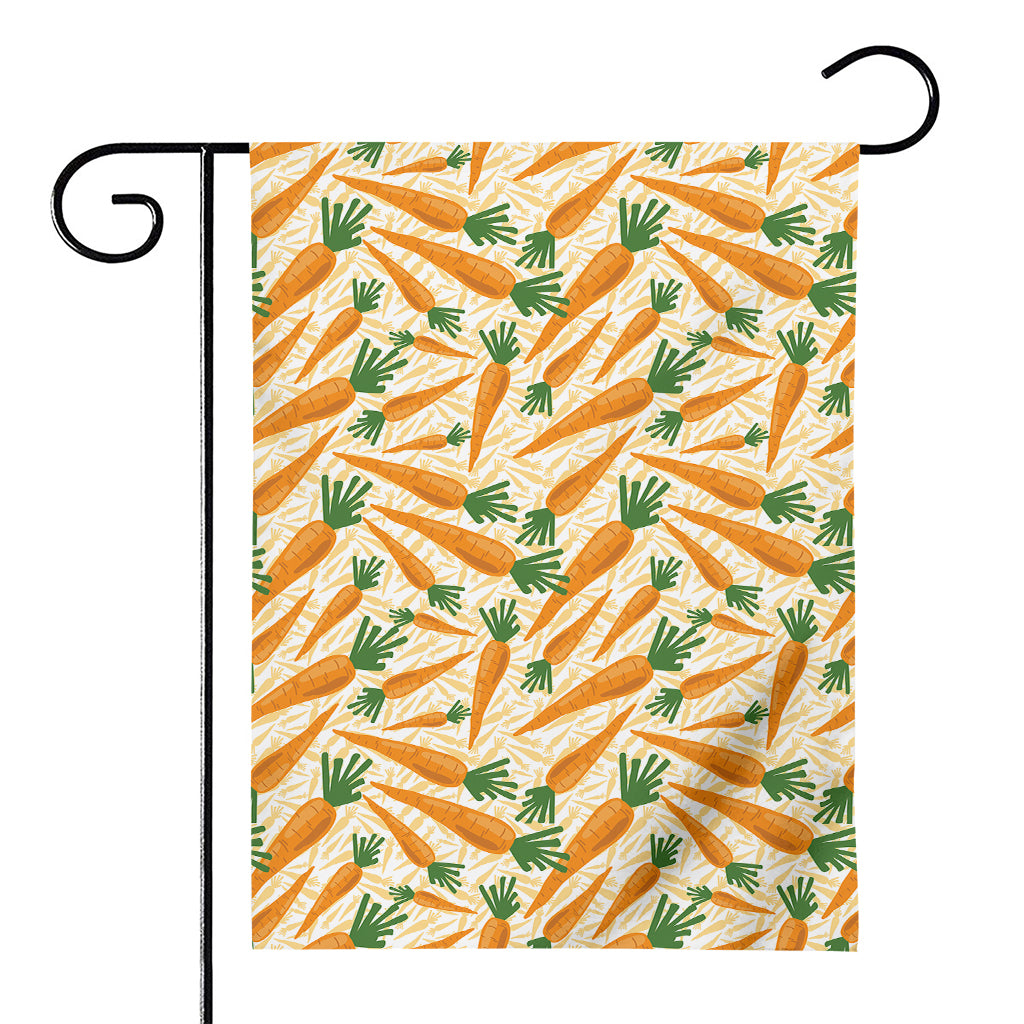 Orange Carrot Pattern Print House Flag