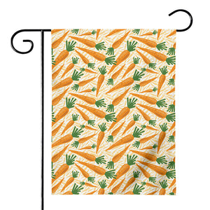 Orange Carrot Pattern Print House Flag