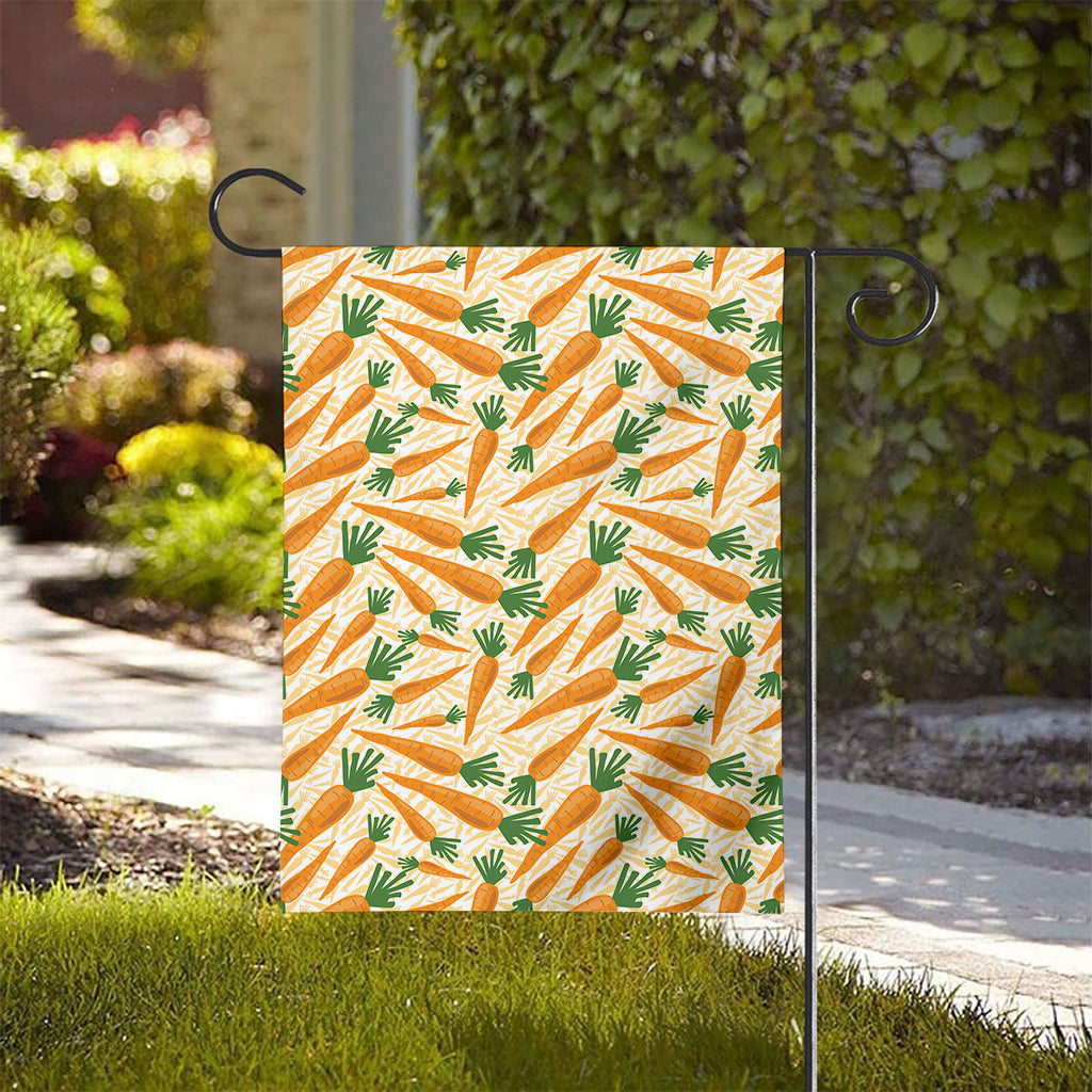 Orange Carrot Pattern Print House Flag