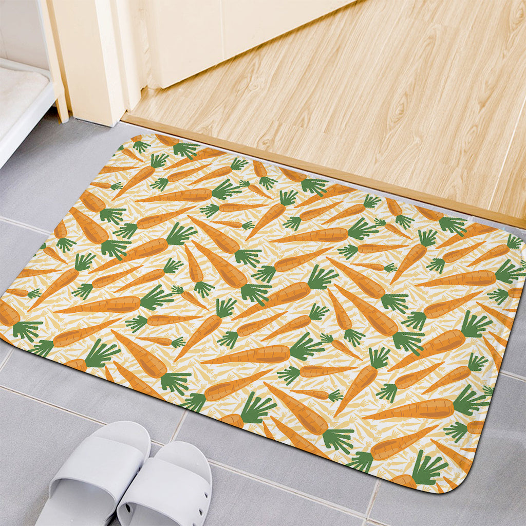 Orange Carrot Pattern Print Indoor Door Mat